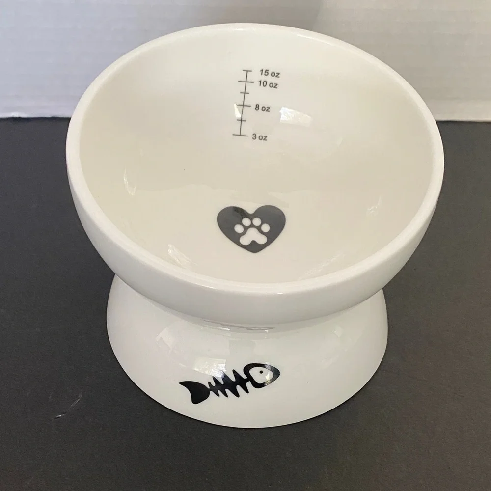 Necoichi Ceramic Elevated Cat bowl